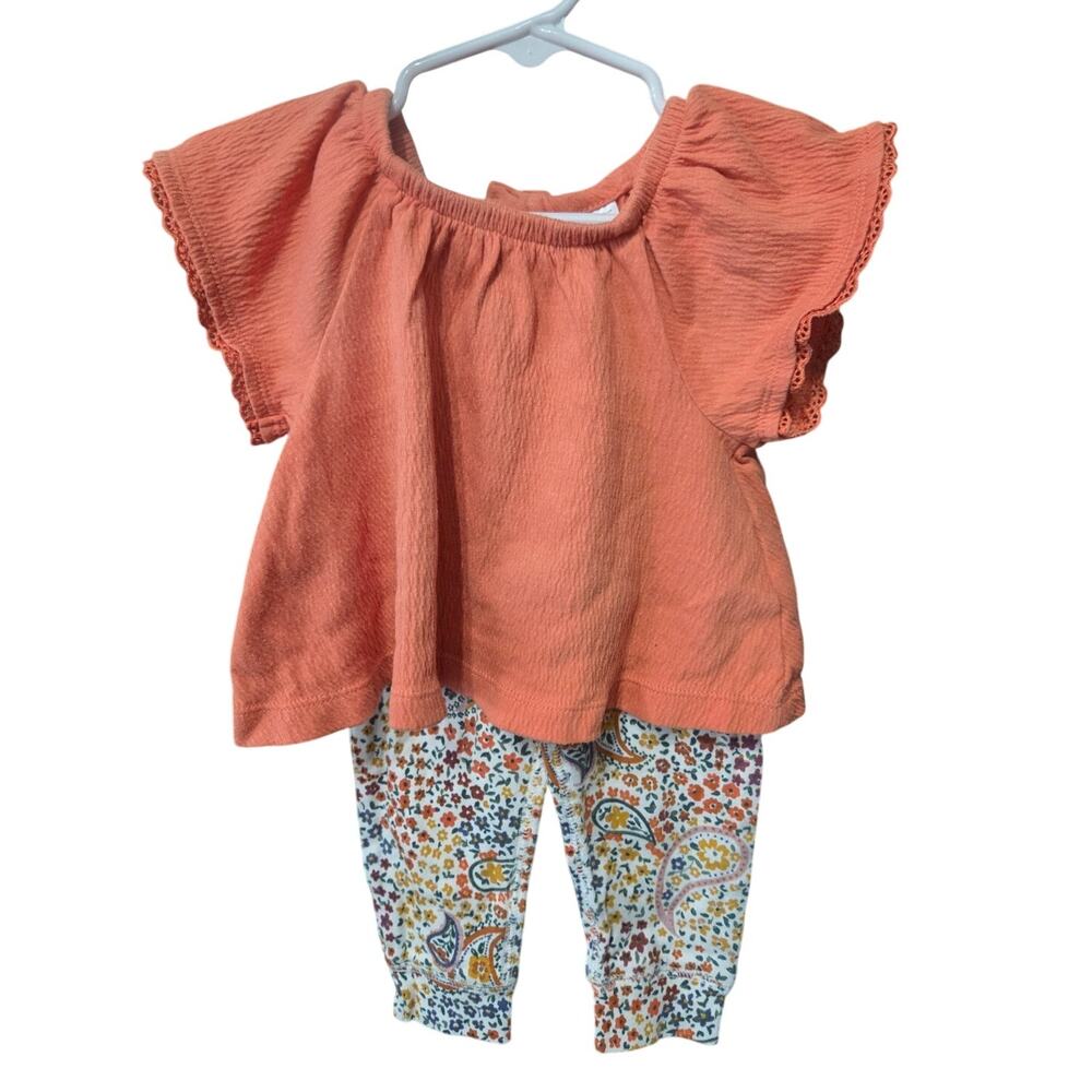 Flutter Sleeve Top & Floral Paisley Leggings Set - Carter's - 18mo